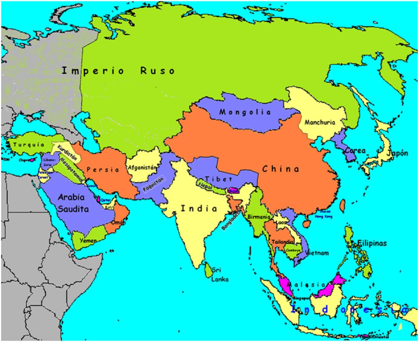 Top 19 Mejores Mapa Del Continente De Asia Con Division Politica Y Nombres En 2022 8267